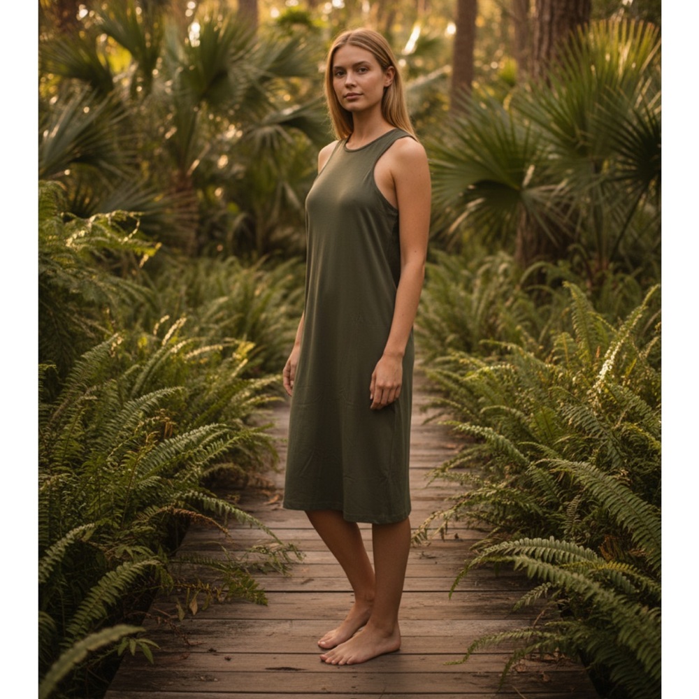Banana Republic Factory Khaki Midi Dress